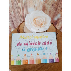 Puzzle "Merci maître de m'avoir aidé à grandir"