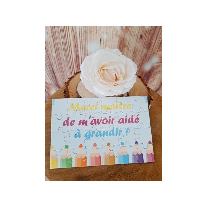 Puzzle "Merci maître de m'avoir aidé à grandir"