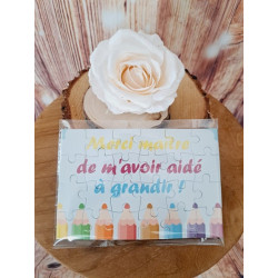 Puzzle "Merci maître de m'avoir aidé à grandir"