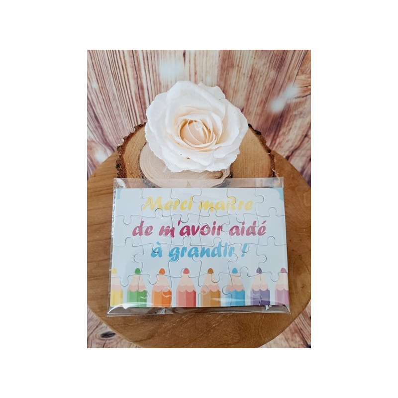 Puzzle "Merci maître de m'avoir aidé à grandir"