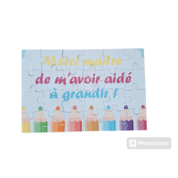 Puzzle "Merci maître de m'avoir aidé à grandir"