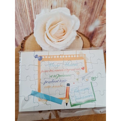 Puzzle "Merci maître"
