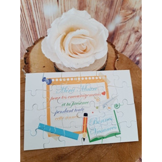 Puzzle "Merci maître"