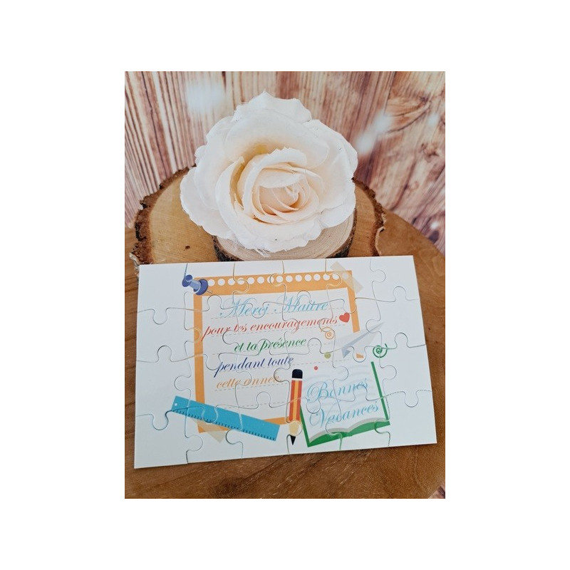 Puzzle "Merci maître"