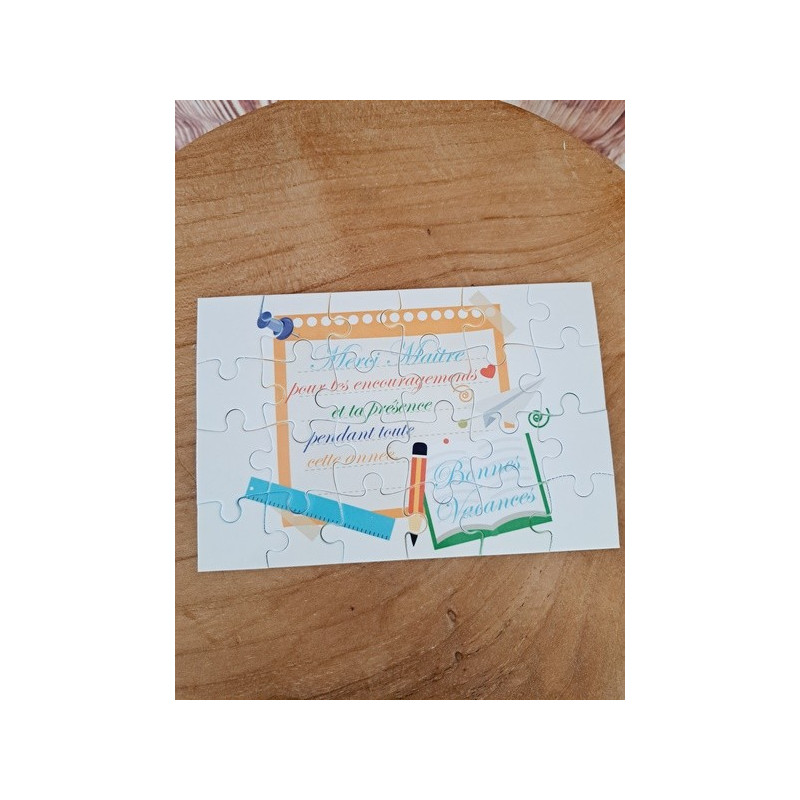Puzzle "Merci maître"