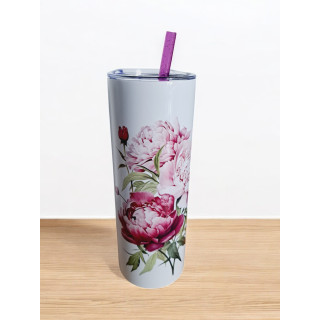 Gobelet Isotherme / tumbler 20 oz (590 ml)  - Pivoines