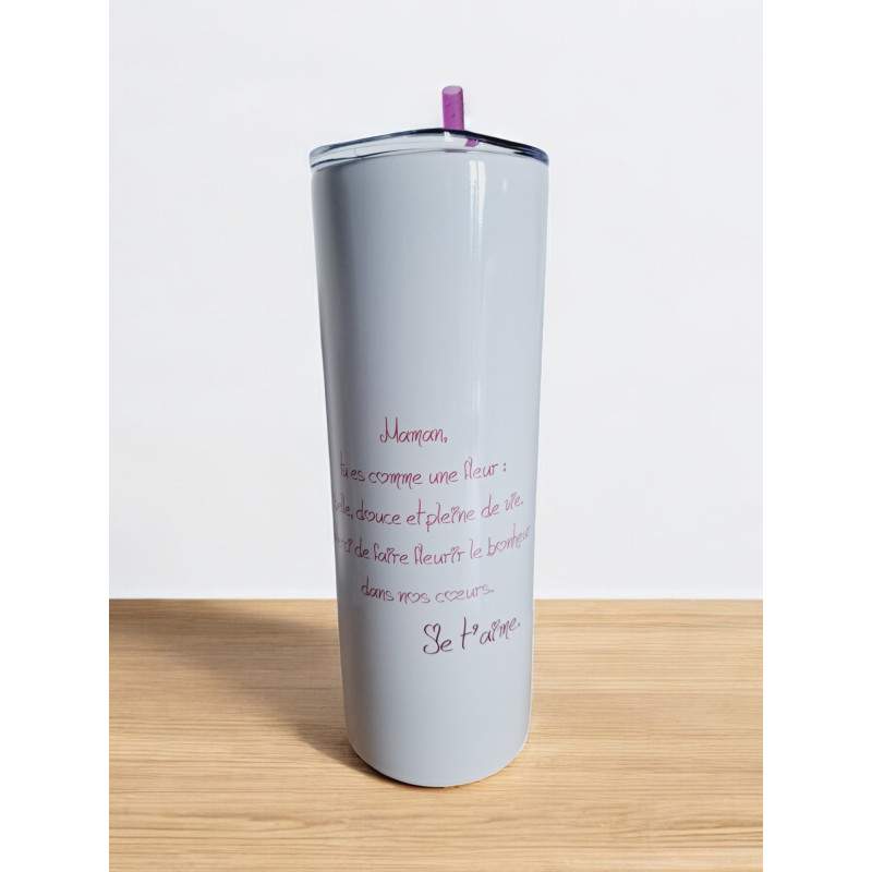 Gobelet Isotherme / tumbler 20 oz (590 ml)  - Pivoines