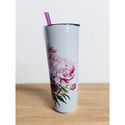 Gobelet Isotherme / tumbler 20 oz (590 ml)  - Pivoines