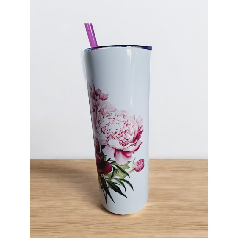 Gobelet Isotherme / tumbler 20 oz (590 ml)  - Pivoines
