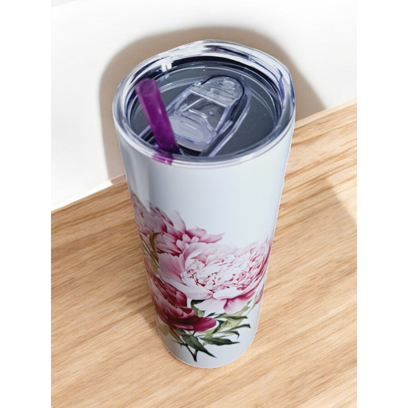 Gobelet Isotherme / tumbler 20 oz (590 ml)  - Pivoines