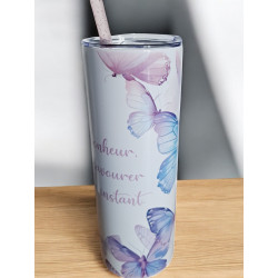 Gobelet Isotherme / tumbler 20 oz (590 ml)  - Papillons