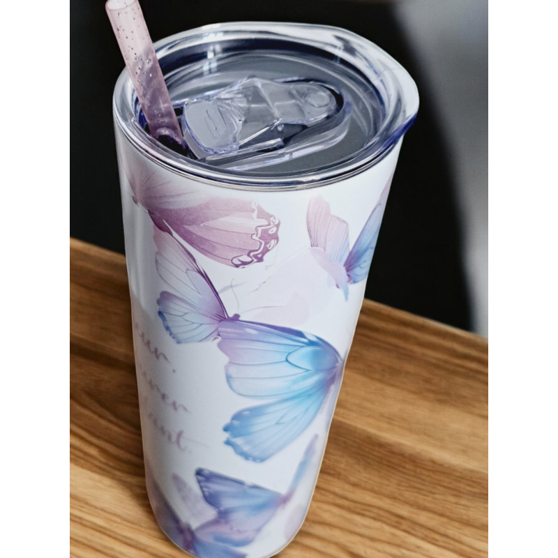 Gobelet Isotherme / tumbler 20 oz (590 ml)  - Papillons